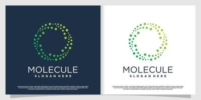 diseño de logotipo de molécula con concepto creativo moderno vector premium parte 5