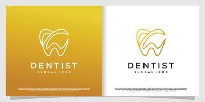 Dental logo design with creative element style Premium Vector part 10