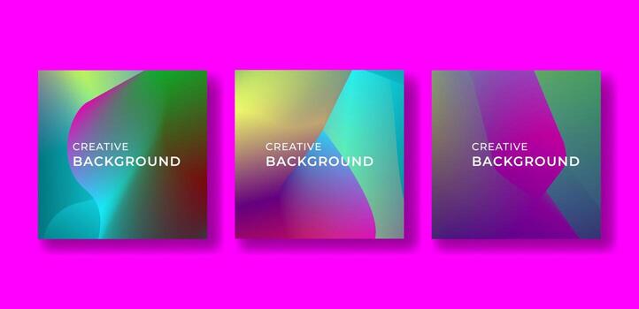 Set Of Colorful Abstract Background Template Design vector