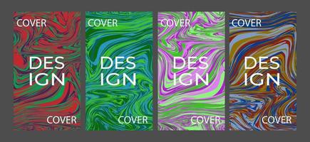 liquid marble cover and poster design template for layout, social media and magazine vector