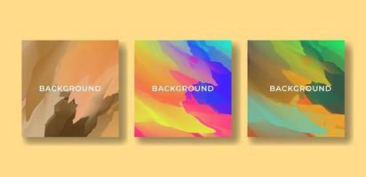 Set Of Colorful Abstract Background Template Design vector