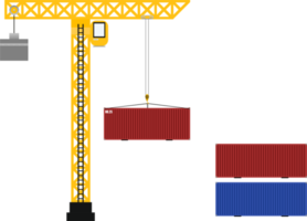 Crane and container png