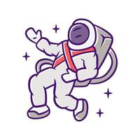 icono de color de astronauta. astronauta. explorador espacial cosmonauta en el espacio exterior. miembro de la tripulación de la nave espacial. hombre en traje espacial. misión cósmica. viajes, aventura, exploración. ilustración vectorial aislada vector