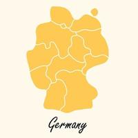 Doodle freehand drawing of Germany map. vector