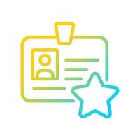 Personal bonus gradient linear vector icon. Honor employee outstanding contribution. Individual reward system. Thin line color symbol. Modern style pictogram.