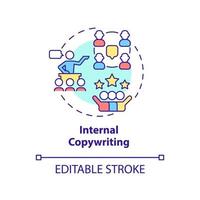 Internal copywriting concept icon. Relationship with employees. Service of PR firm abstract idea thin line illustration. Isolated outline drawing. Editable stroke. vector