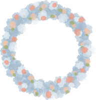 Hand drawn watercolor wreath png