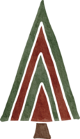 Christmas tree hand drawn watercolor png