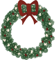 christmas wreath watercolor png