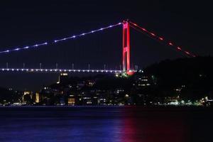 Fatih Sultan Mehmet Bridge between Europen and Asian sides of Istanbul, Turkey photo