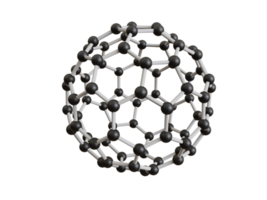 Molecule and buckyballs structure, biotechnology concept