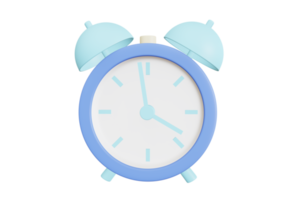 icono de reloj de alarma 3d. ilustración 3d sencilla. png