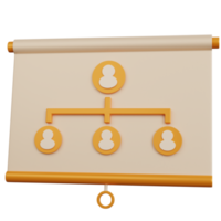 3D-rendering illustrationer presentation med profildiagram statistik isolerade png