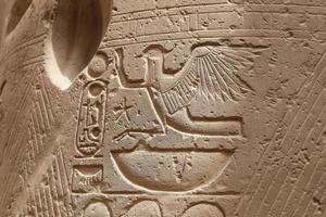 Egyptian Hieroglyphs in Luxor Temple, Luxor, Egypt photo