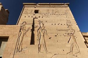 Scene in Philae Temple, Aswan, Egypt photo