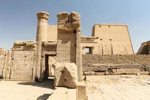 Front of Edfu Temple in Edfu, Egypt photo