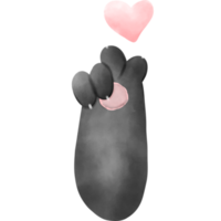 zampa di gatto mini cuore png