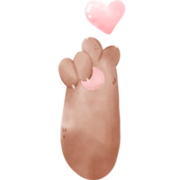 Mini Heart Cat Paw png