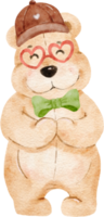 Cute Teddy Bear Watercolor png