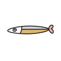 desenho de linha de peixe bonito png