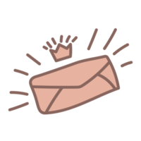 doodle de courrier, illustration à main levée png