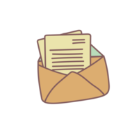 mail doodle, Freehand illustration png