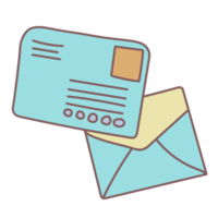 Mail-Doodle, Freihandillustration png