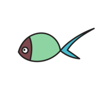 desenho de linha de peixe bonito png