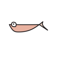 dessin au trait de poisson mignon png