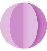 Sfera di carta viola 3d png