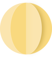 esfera de papel amarillo