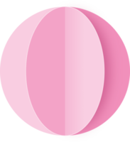 Sfera di carta rosa 3d png