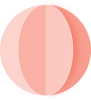 enfeite de bola de papel rosa png