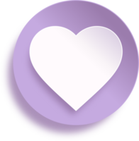 hart in cirkel knop png