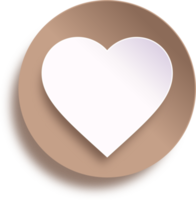 bouton coeur en cercle png