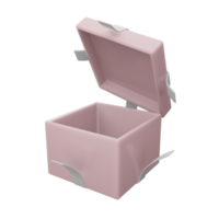 caja de regalo roja abierta con cinta blanca png transparente. ilustración 3d render caja sorpresa. icono de vector realista para banners de boda, presentación de cumpleaños o celebrar22