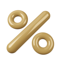 Percent icon 3d Illustration render realistic icon . Sales Discount symbols for online shopping and financial png