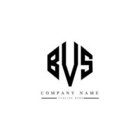 BVS letter logo design with polygon shape. BVS polygon and cube shape logo design. BVS hexagon vector logo template white and black colors. BVS monogram, business and real estate logo.
