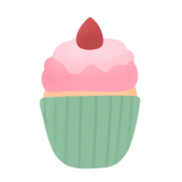 cupcake fraise sucré png