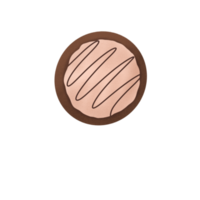 rosquilla de chocolate pro png