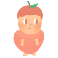 Baby peach cartoon png