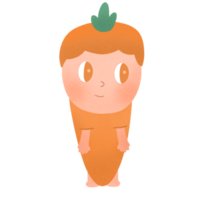 Baby carrot cartoon png