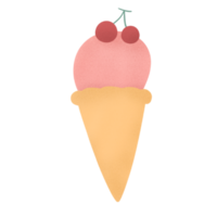 Strawberry cherry ice cream png