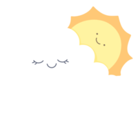 The clouds and the sun are bright png