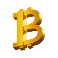 logo bitcoin 3d dorato