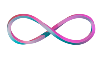 Logo infinito del metaverso 3d png