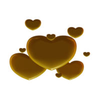 icône d'amour multiple 3d png