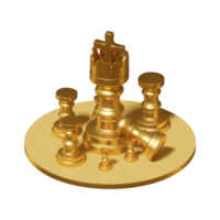3D chess king diorama png