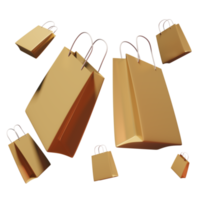 3D shopping bags png