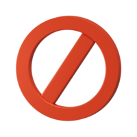 3D forbidden sign png